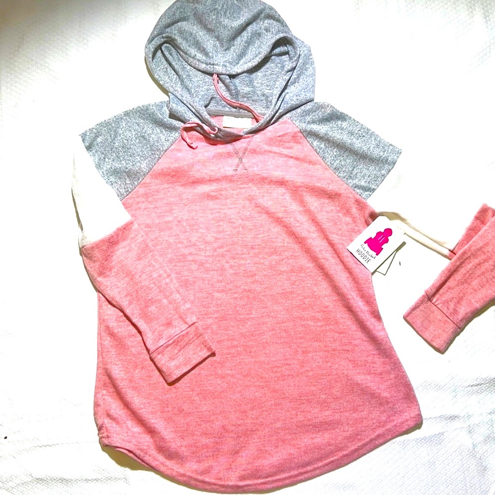NWT Ladies Pink & Grey Hoodie